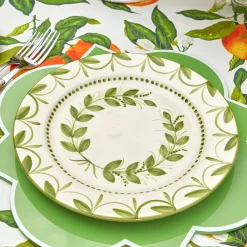 Green Garland Dinner Plates (Set Of 4)|Mrs. Alice Discount