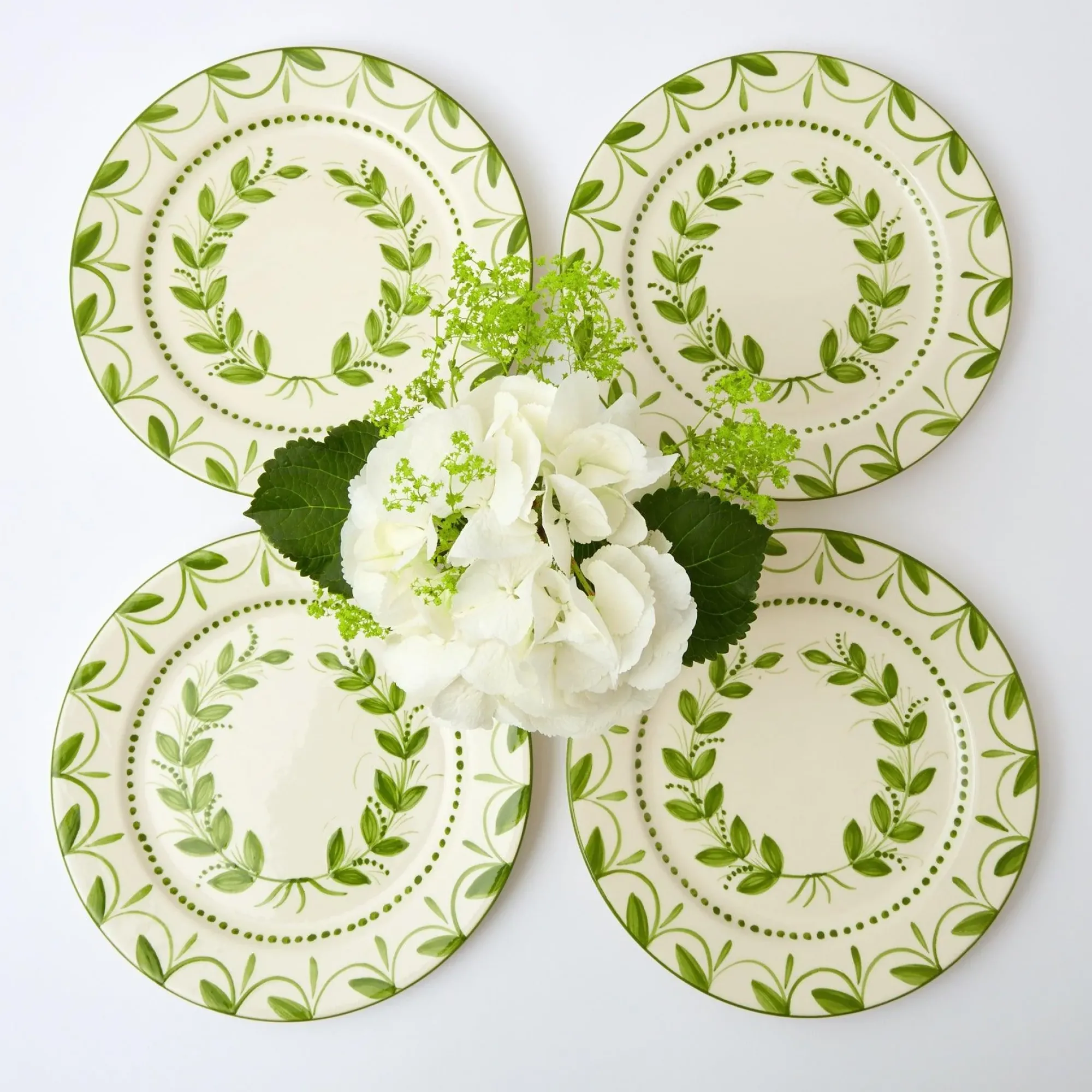 Green Garland Dinner Plates (Set Of 4)|Mrs. Alice Sale