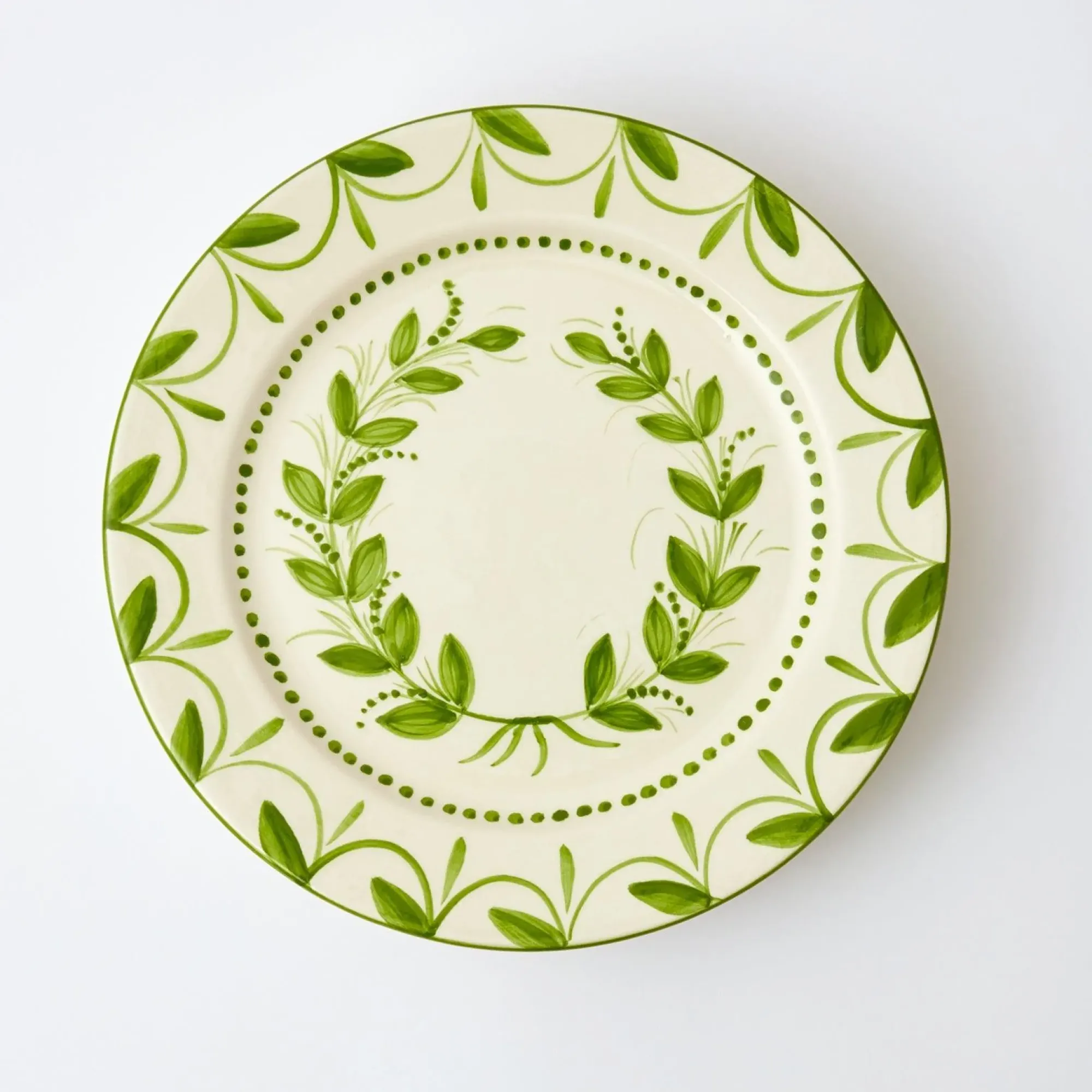 Green Garland Dinner Plates (Set Of 4)|Mrs. Alice Sale