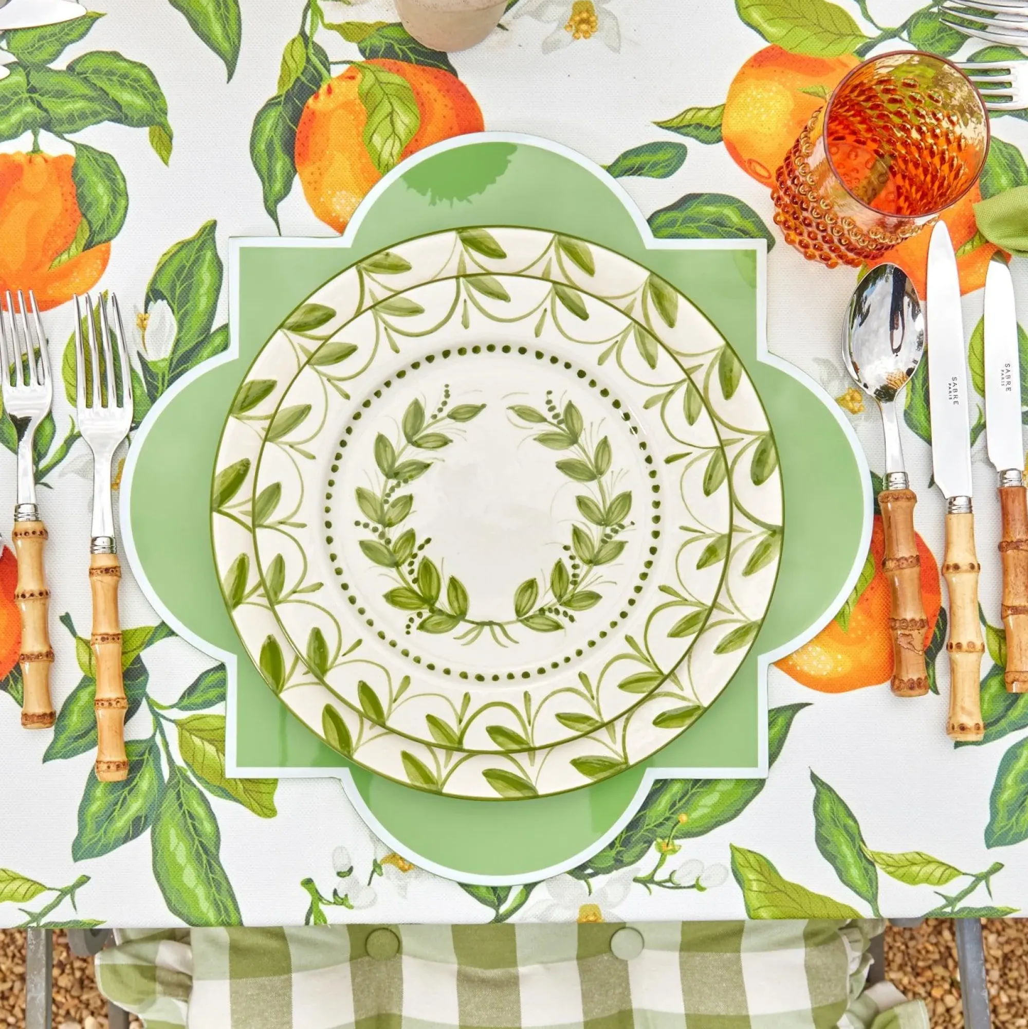 Green Garland Starter Plates (Set Of 4)|Mrs. Alice Discount