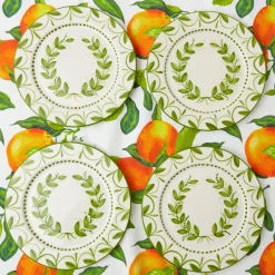 Green Garland Starter Plates (Set Of 4)|Mrs. Alice Discount