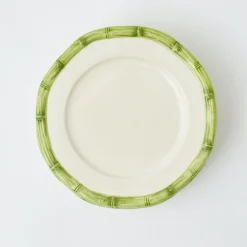 Green Geometric Bamboo Starter Plate (Set Of 4)|Mrs. Alice New
