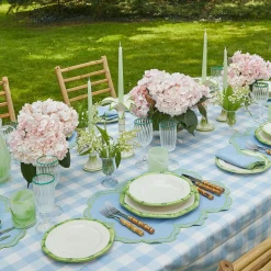 Green Geometric Bamboo Starter Plate|Mrs. Alice Best