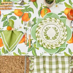 Green Gingham Ruffle Seat Pad Cushion|Mrs. Alice Online