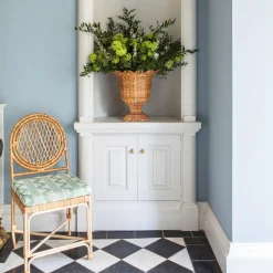 Green Ikat Seat Pad Cushion|Mrs. Alice