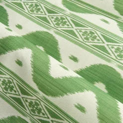Green Ikat Stripe Fabric|Mrs. Alice New