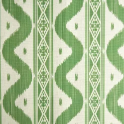 Green Ikat Stripe Fabric|Mrs. Alice New