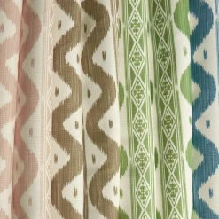 Green Ikat Stripe Fabric|Mrs. Alice New