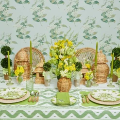Green Ikat Tablecloth|Mrs. Alice Sale