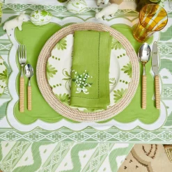 Green Ikat Tablecloth|Mrs. Alice Sale