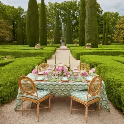 Green Ikat Tablecloth|Mrs. Alice Sale
