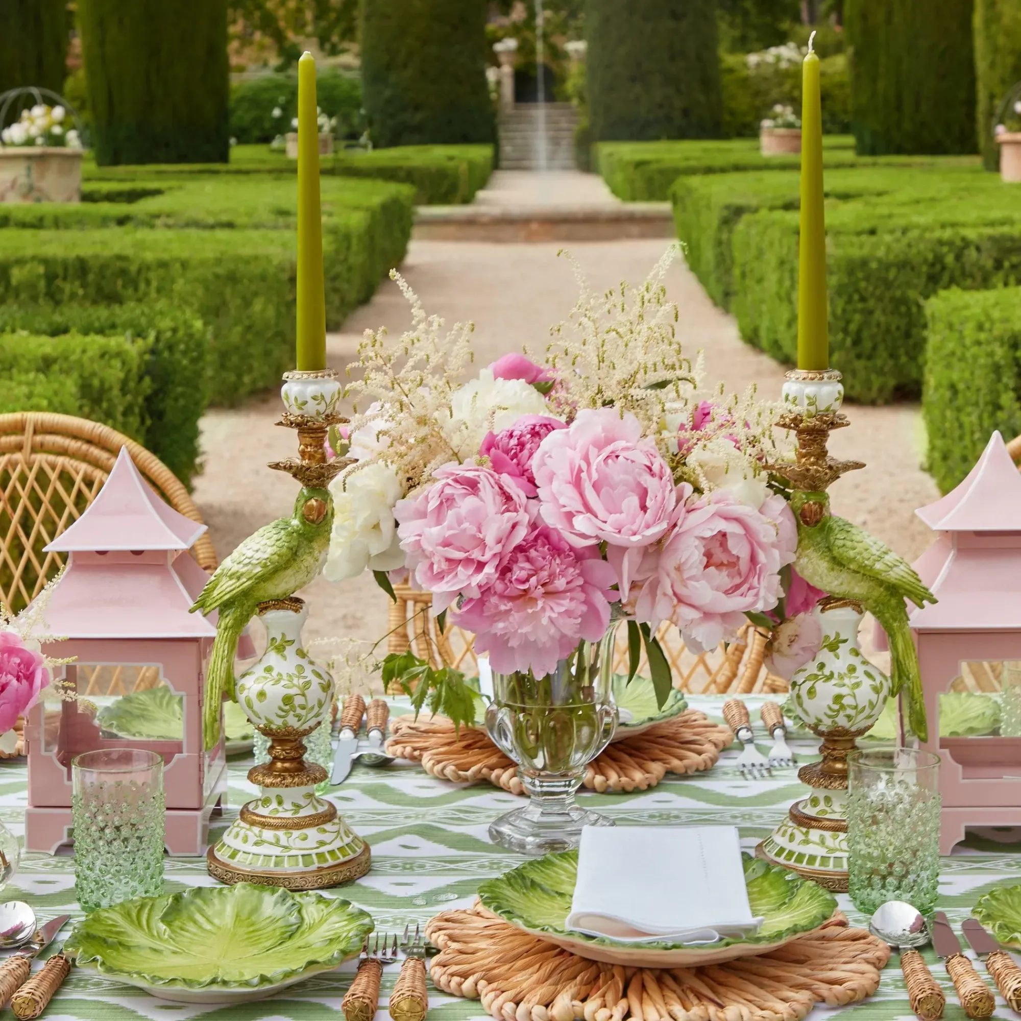 Green Parrot Candlescape|Mrs. Alice Sale