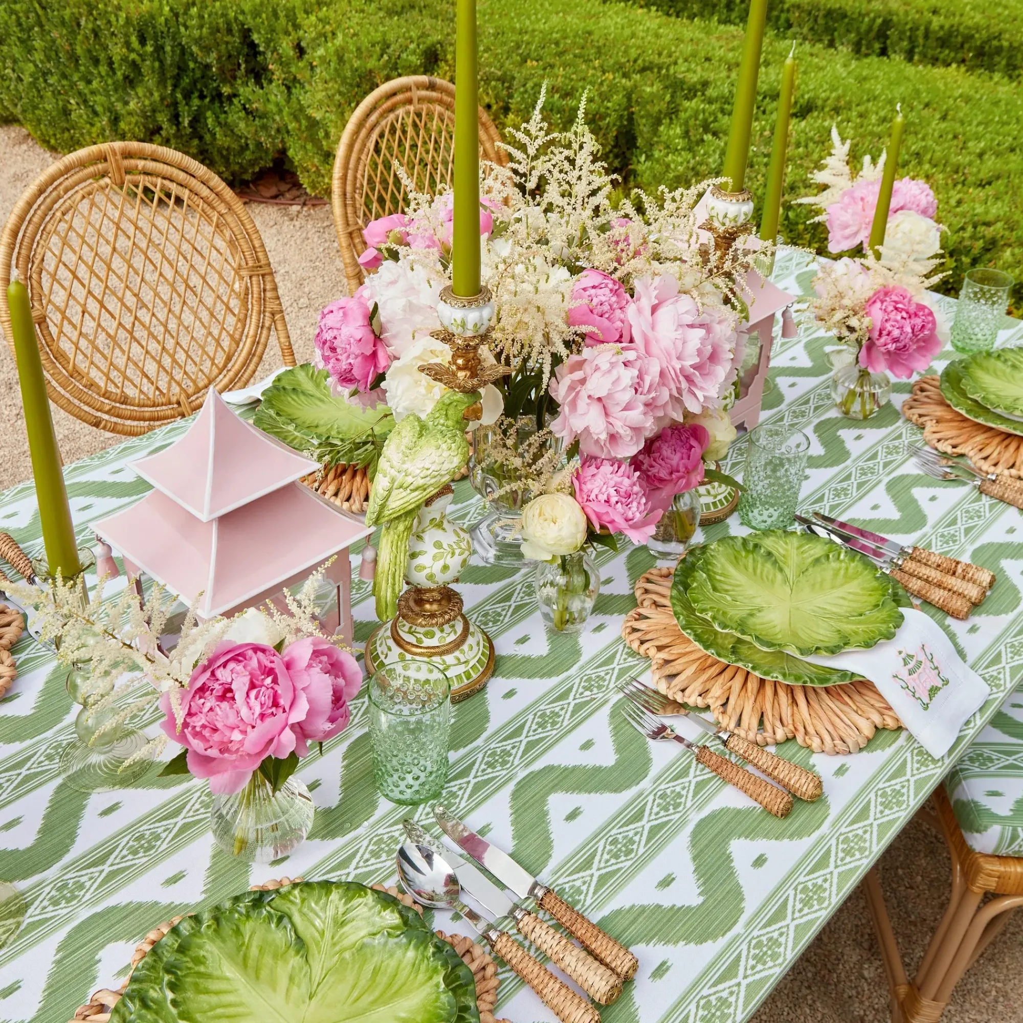 Green Parrot Candlescape|Mrs. Alice Sale