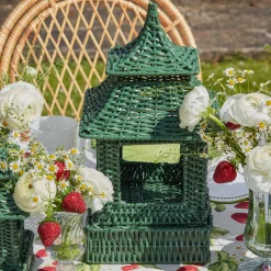 Green Rattan Pagoda Lantern|Mrs. Alice Hot