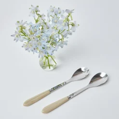 Grey Horn Salad Servers|Mrs. Alice Online