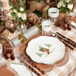 Heidi & Hans Skier Dinner Plate (Set Of 4)|Mrs. Alice