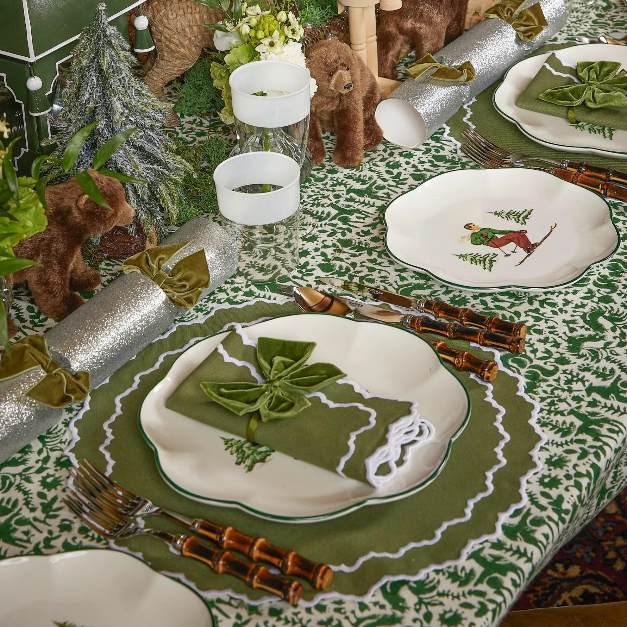 Heidi & Hans Skier Starter Plates (Set Of 4)|Mrs. Alice Sale