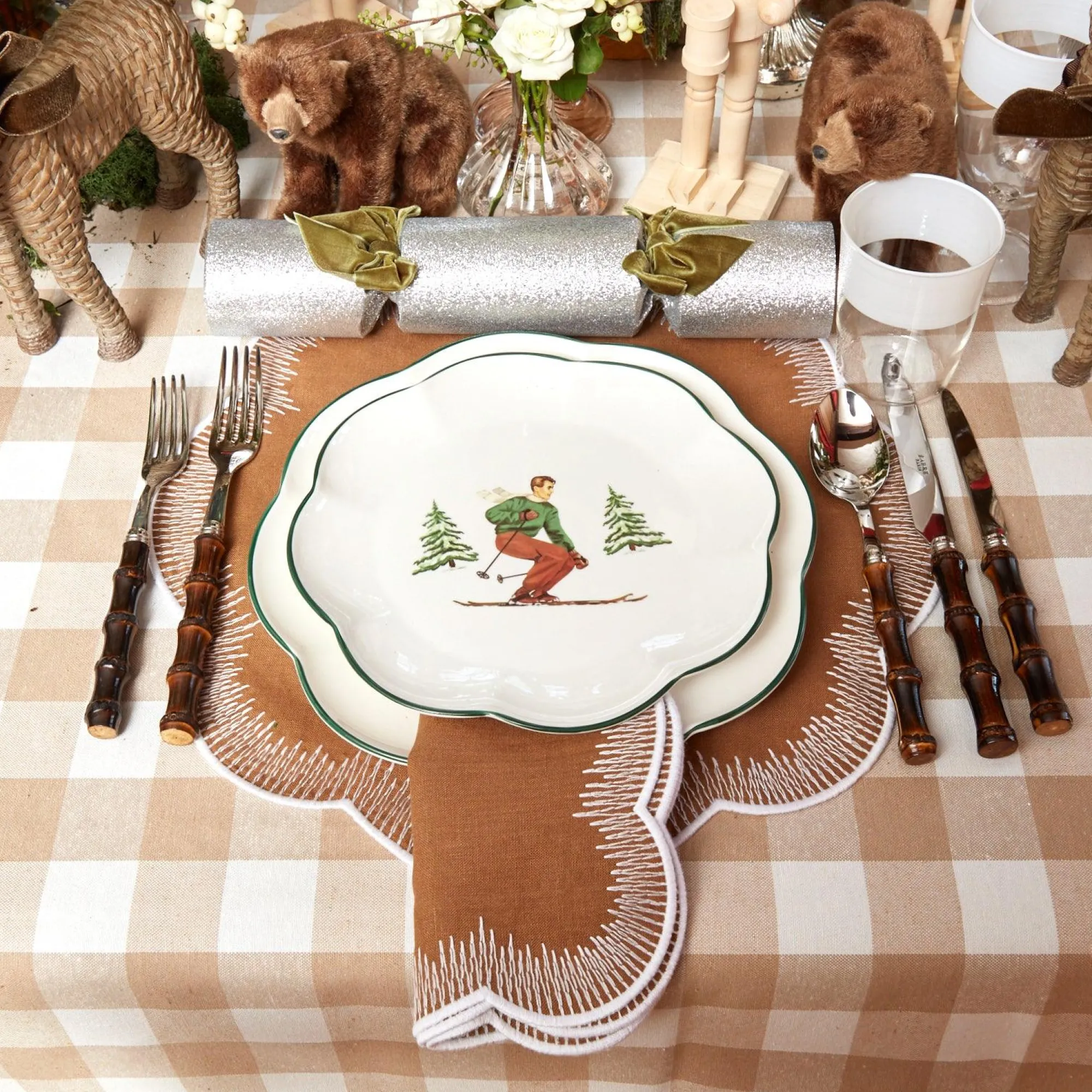 Heidi & Hans Skier Starter Plates (Set Of 4)|Mrs. Alice Sale