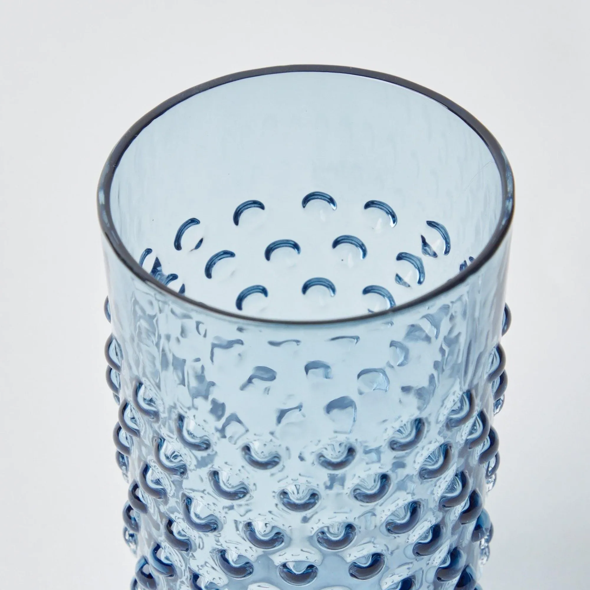Hobnail Navy Glasses (Set Of 6)|Mrs. Alice Sale