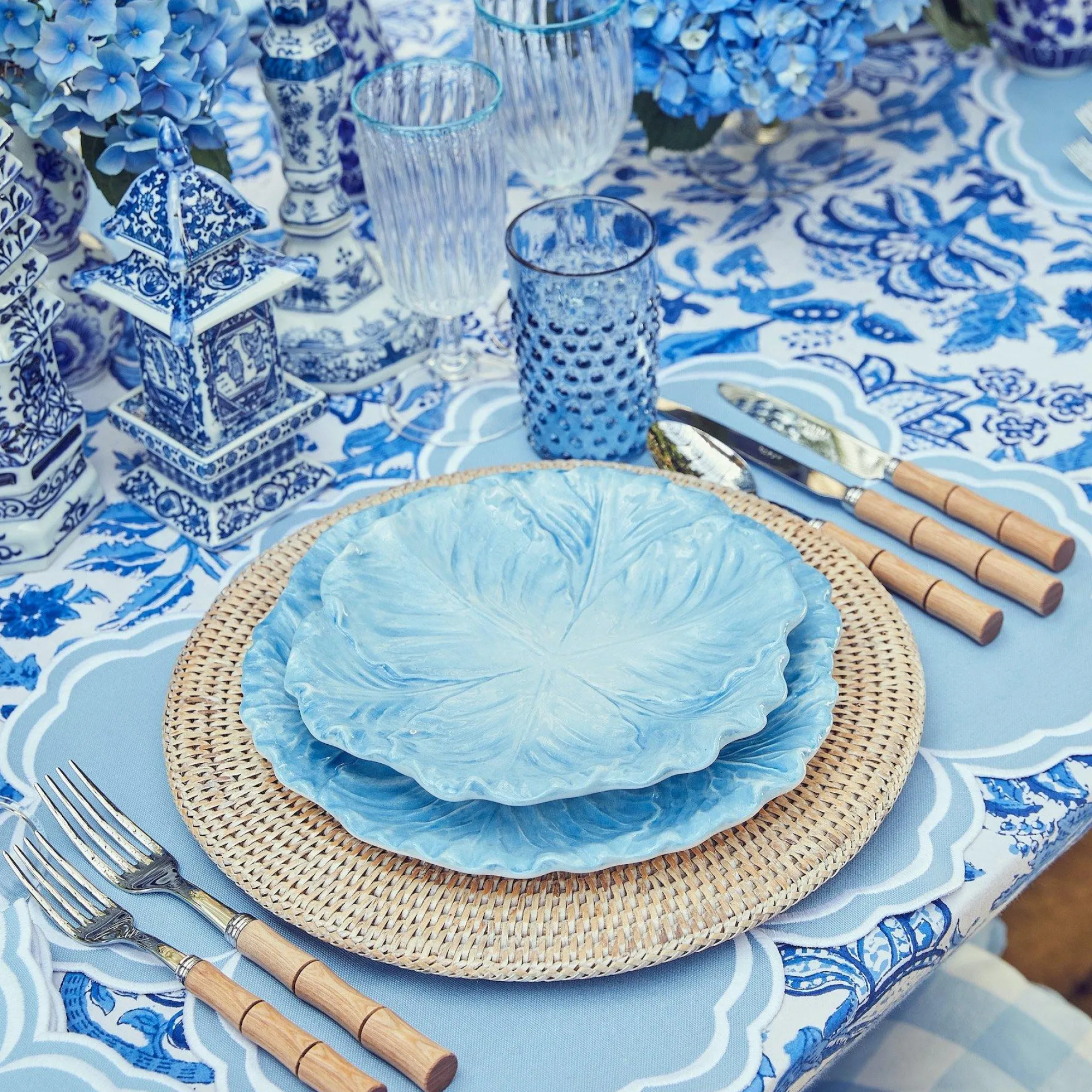 Hobnail Navy Glasses (Set Of 6)|Mrs. Alice Sale