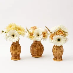 Honey Rattan Vase (Set Of 3)|Mrs. Alice Best
