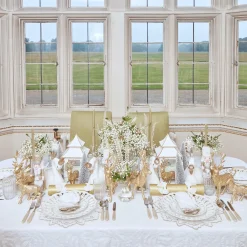 Joy Gold Fluted Candle Holder (Pair)|Mrs. Alice Sale