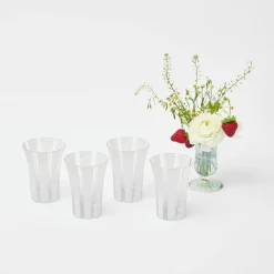 Jubilee Edition Striped Glasses (Set Of 4)|Mrs. Alice Discount