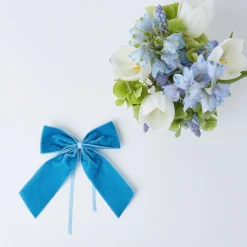 Large Blue Velvet Bow|Mrs. Alice Online