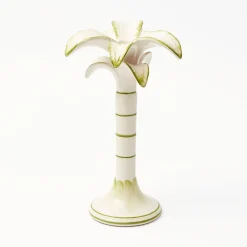 Large White Palm Candle Holder|Mrs. Alice Clearance