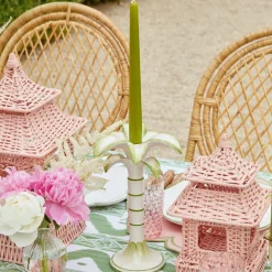 Large White Palm Candle Holder|Mrs. Alice Clearance