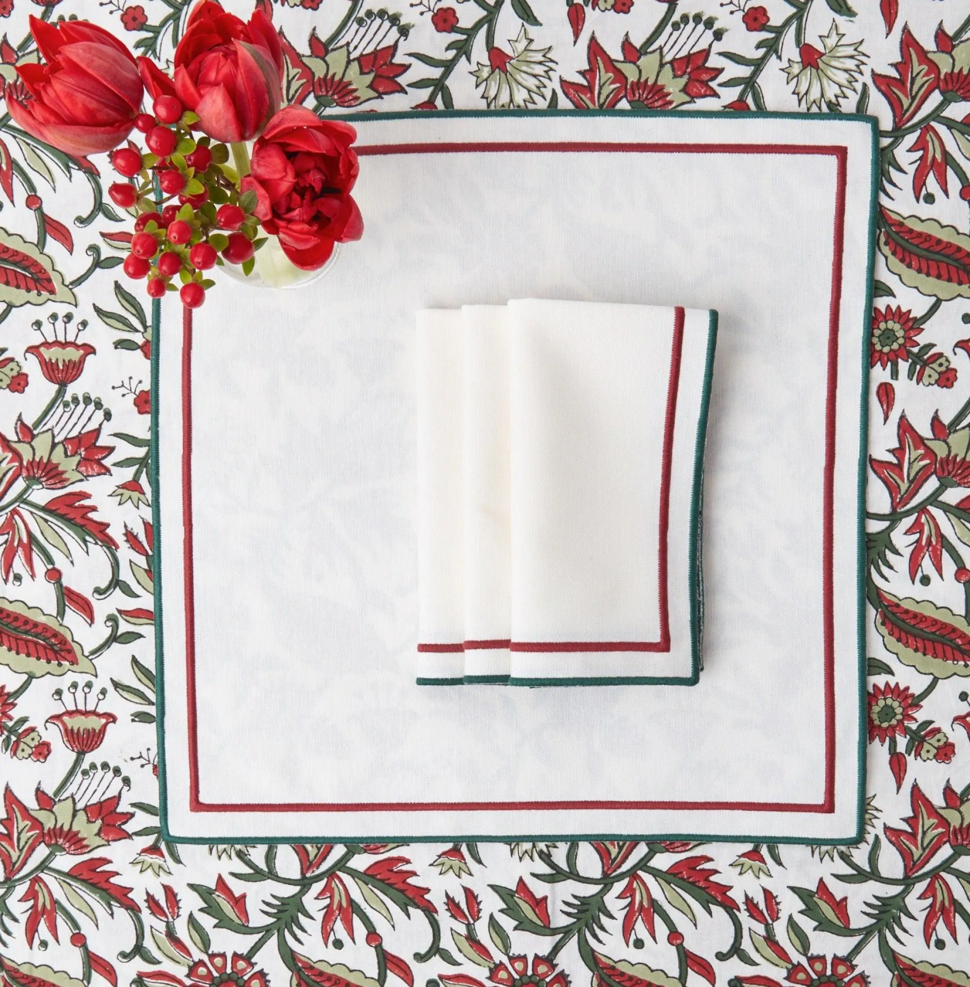Liberty Candy Cane Napkins (Set Of 4)|Mrs. Alice New
