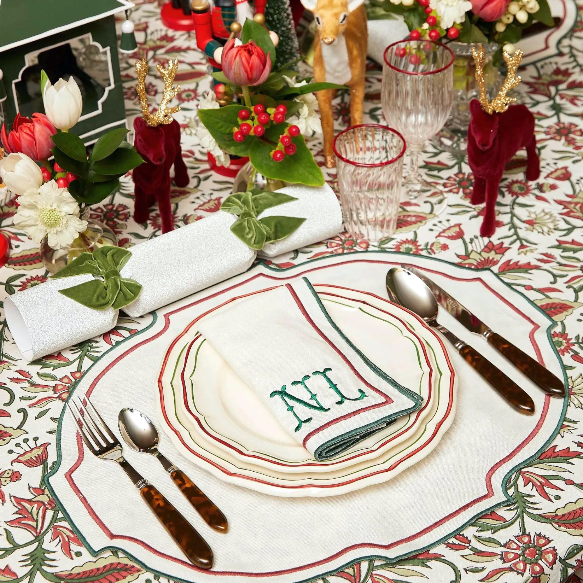 Liberty Candy Cane Napkins (Set Of 4)|Mrs. Alice New