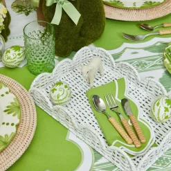 Light Brown Rattan Effect Childrens Cutlery (3 Piece)|Mrs. Alice Outlet