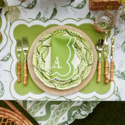 Lily Of The Valley & Serena Green Applique Linen Set|Mrs. Alice