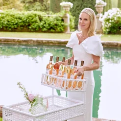 Lorenzo White Rattan Drinks Tray|Mrs. Alice Discount