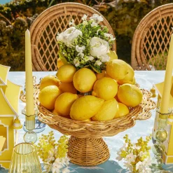 Luciana Rattan Scalloped Bowl|Mrs. Alice Discount