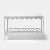 Madeleine White Rattan Scalloped Console Table|Mrs. Alice New