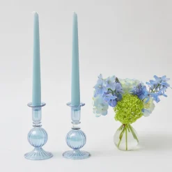 Madeline Azure Candle Holders (Pair)|Mrs. Alice