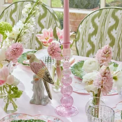 Marguerite Pink Candle Holders (Pair)|Mrs. Alice New