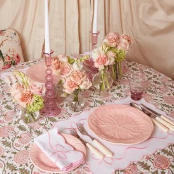 Marguerite Pink Candle Holders (Pair)|Mrs. Alice New