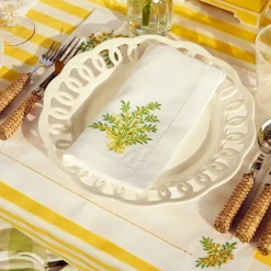 Mimosa White Linen Placemats (Set Of 4)|Mrs. Alice New
