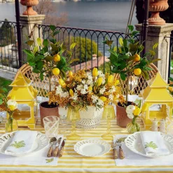 Mimosa White Linen Placemats & Napkins (Set Of 4)|Mrs. Alice