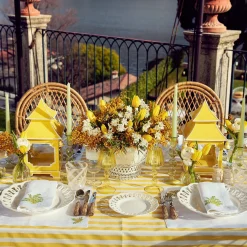 Mimosa White Linen Placemats & Napkins (Set Of 4)|Mrs. Alice