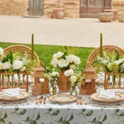 Mini Natural Rattan Pagoda Lanterns (Pair)|Mrs. Alice Best