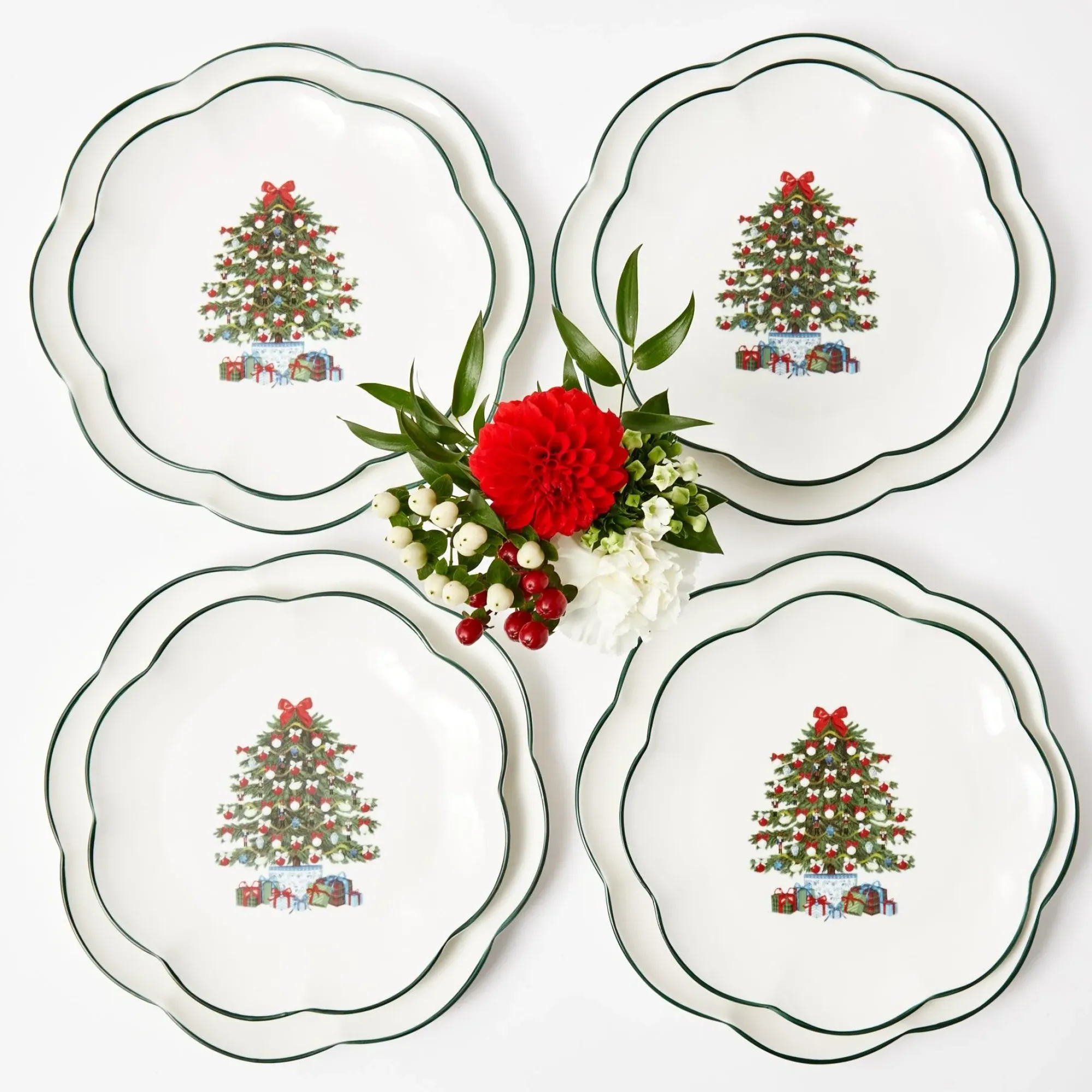 Christmas Tree Starter Plate (Set Of 4)|Mrs. Alice New