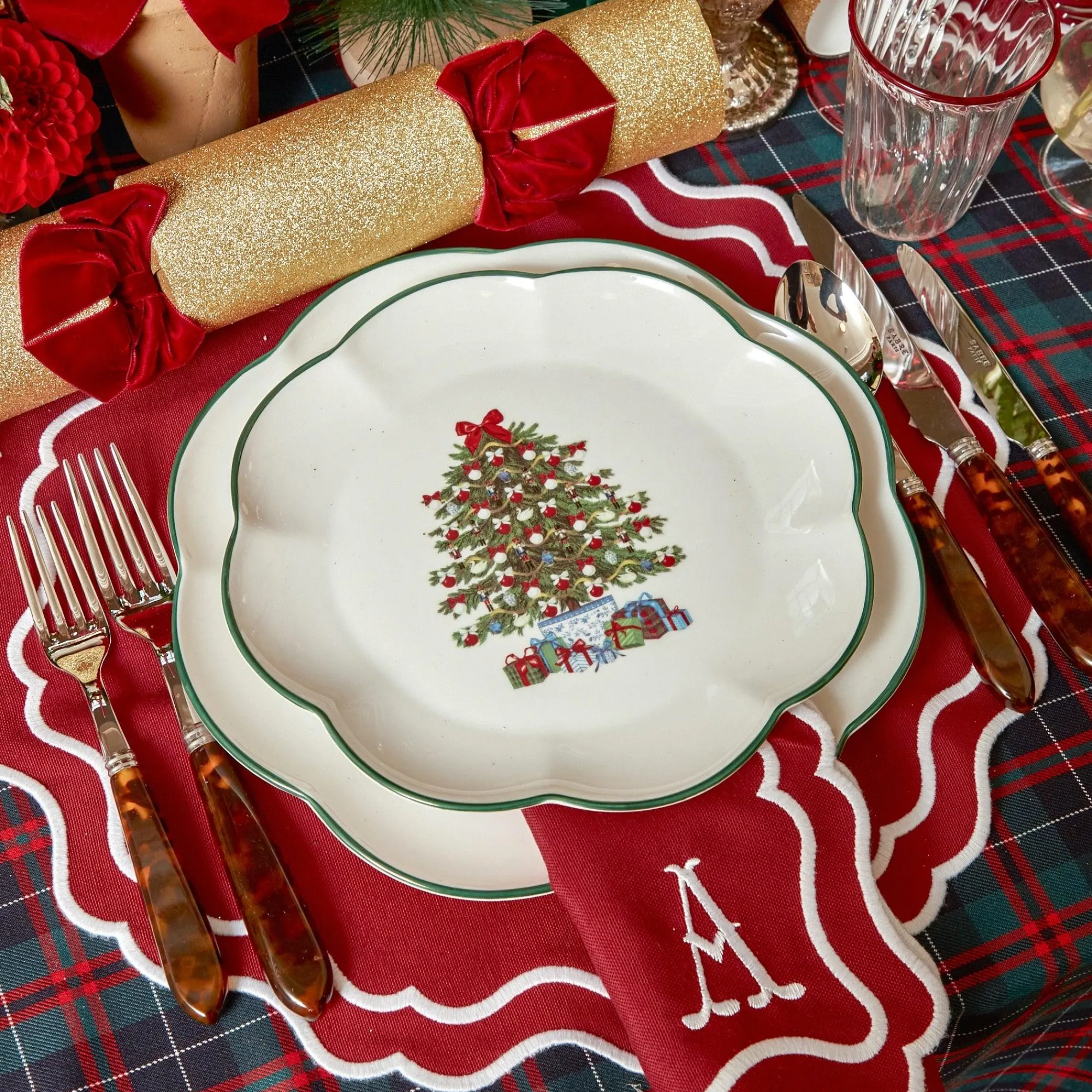 Christmas Tree Starter Plate (Set Of 4)|Mrs. Alice New