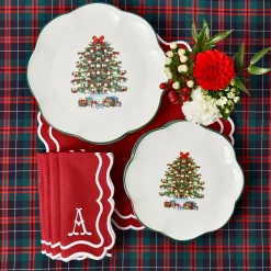 Christmas Tree Starter Plate (Set Of 4)|Mrs. Alice Best