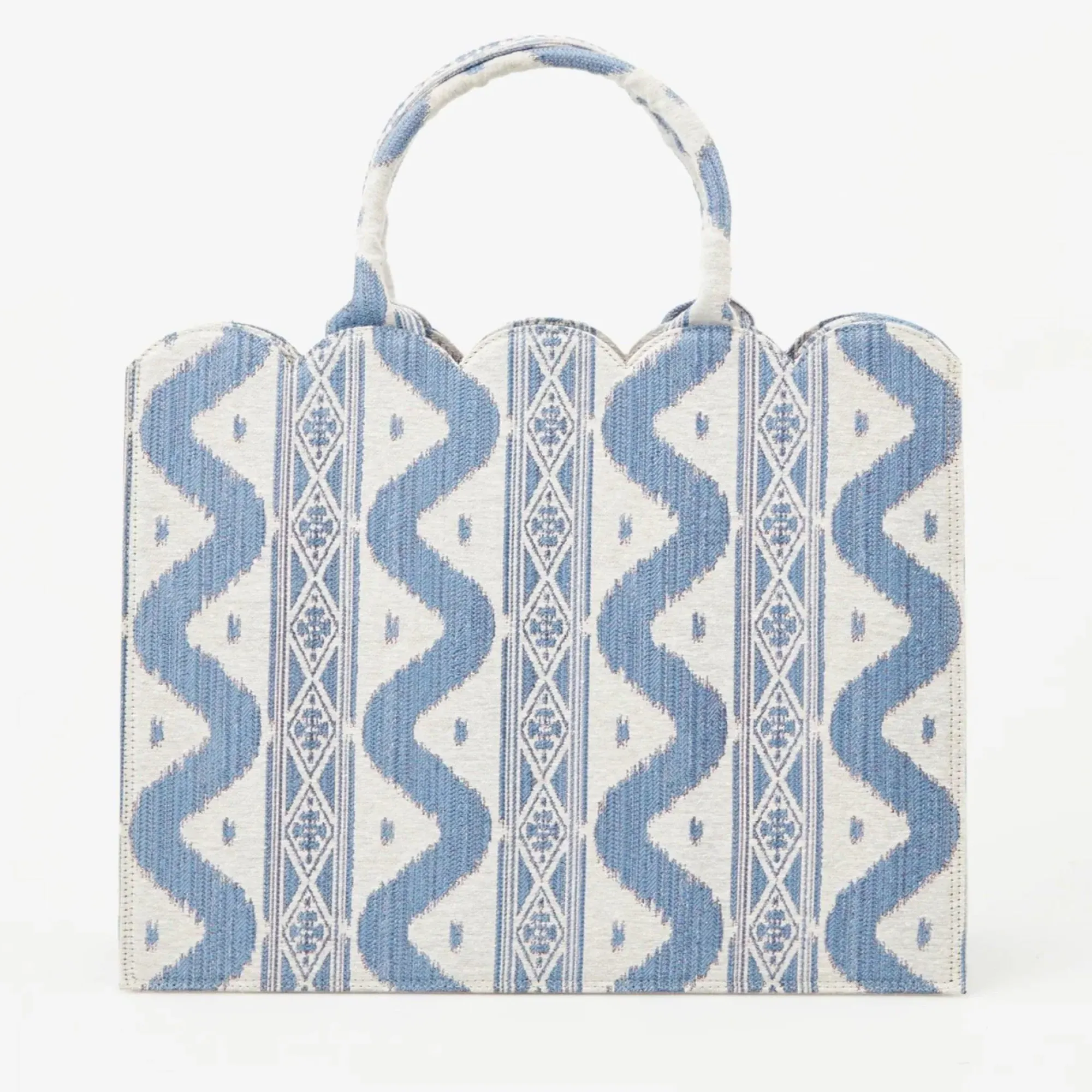 Tote Bag (Blue Ikat)|Mrs. Alice Clearance