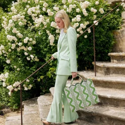 Tote Bag (Green Ikat)|Mrs. Alice Clearance