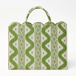 Tote Bag (Green Ikat)|Mrs. Alice Clearance